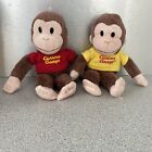 Lot of 2 GUND 8” Curious George Plush Universal Studios w/Red & Yellow Shirts