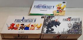 Final Fantasy 4 5 6 Lot 3 Super Family computer Nintendo Game Soft /w Box manual