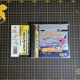 Sega Saturn WIPEOUT Wipe Out with SPINE * ss Complete Clean Disc