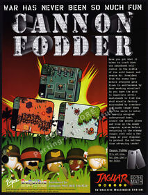 CANNON FODDER - Atari JAGUAR 64-bit__Original 1994 print AD / game promo advert