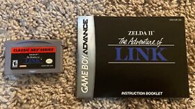 Zelda II: The Adventure of Link Classic NES Series (GBA) With Original Manual