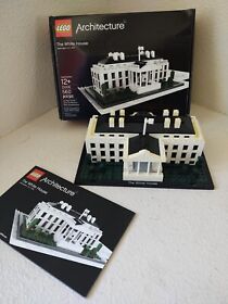 LEGO ARCHITECTURE White House Set 21006 with Box and Manual YELLOWING FLAWS