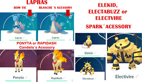 Ponyta Rapidash Elekid Electabuzz Electivire Lapras Bowtie Heros Event Pokemon