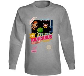 Kid Icarus Nes Box Art Retro Video Game Long Sleeve T Shirt 