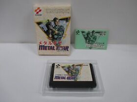 NES -- METAL GEAR -- Box. Famicom, JAPAN Game. Work fully!! 10574