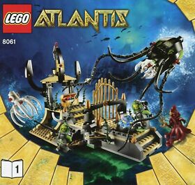 Retired LEGO Atlantis. #8061 - Gateway Of The Squid. Instruction Books 1&2 Only.