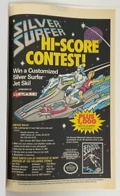 Silver Surfer NES Vintage Print Advertisement Ad Jet Ski Contest Marvel 1990