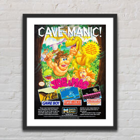 Joe & Mac Super Nintendo SNES NES Game Boy Glossy Promo Poster 18" x 24" G0589