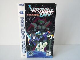 Virtual On Damaged Manual Only NO GAME Sega Saturn w/ Reg Card Cyber Troopers