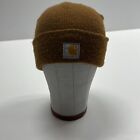 Carhartt Boys Brown Knit Cuffed Warm Winter Beanie Cap One Size Made In USA