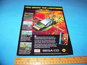 Video Game Ad Vintage 1993  AH3 ThunderStrike  for Sega CD