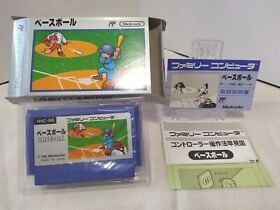 "Baseball" silver box Late period  FF mark Nintendo NES  Famicom FC Japan