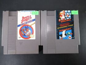 Lot of 2 NES games, Bases Loaded II, Super Mario Bros./Duck Hunt (R BD)