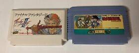 Nintendo Famicom Lot of 2 - Final Fantasy II Dragon Ball Shenron no Nazo- AZcx17