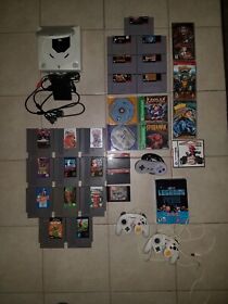 Sega Dreamcast For Parts, Genesis, SMS, Super NES, NES, PS1, PS2 Game Lot