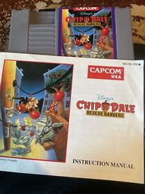 SUPERB LN 1990 Disney Chip 'N Dale Rescue Rangers NES Nintendo Game W/ MANUAL