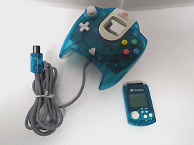 Dreamcast Controller Clear Blue Memory Card  SEGA  DC Japan