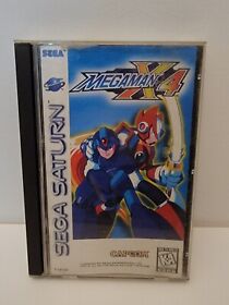 Mega Man X4 (Sega Saturn, 1997) Complete CIB Nice CONDITION w/ REG CARD Megaman