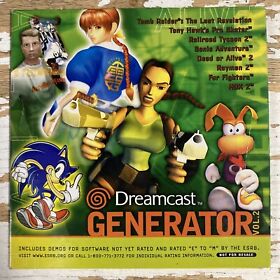 Dreamcast Generator Vol. 2 Demo Disc Complete with Case Cleaned & Tested