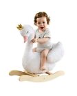labebe - Plush Rocking Horse Wooden, Baby Riding Animal White, Kid Ride On To...
