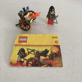 LEGO 2538 Shell Promo Fright Knights Fire Cart #4  Castle Manual Minifigs 100%