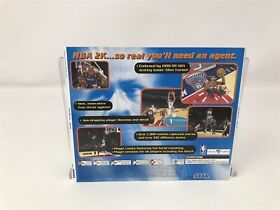 NBA 2K - Sega Dreamcast - Back Artwork Box Art ONLY !!!!
