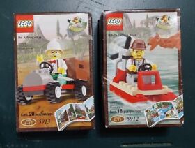 LEGO Adventurers Lot: Mike's Swamp Boat (5912) & Dr Kilroys Car (5913) NOS