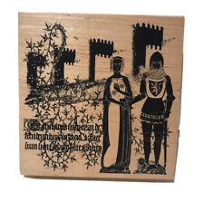 CASTLE MEDIEVAL KNIGHT LADY Lion X-Large Limited Edition CLUB SCRAP RUBBER STAMP