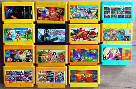 Old 8 Bit Game Cartridge Famiclone Famicom Dendy Pegasus NES - Lot of 15