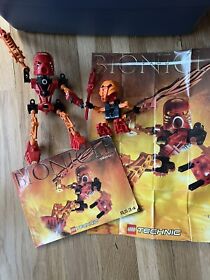 Lego Bionicle 8534 Toa Tahu + 8540 Turaga Vakama COMPLETE Poster. NO CANISTER
