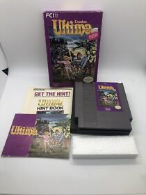 NES Ultima Exodus Complete CIB Tested. Box, Manual, Dust Cover, Styro Authentic!