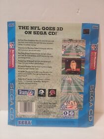 Joe Montana's NFL Football Sega CD Back Cover Art Only Artwork 