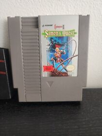 Castlevania 2 II: Simon's Quest & Sleeve (NES, 1988) Authentic 3 screws Nice