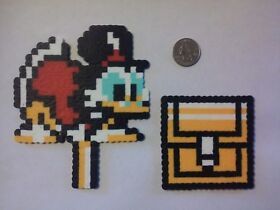 Ducktales Scrooge McDuck 8 bit Perler bead wall pixel art Nintendo NES 
