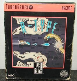 R-TYPE Turbo Grafx 16 Video Game COMPLETE IN BOX Manual, Hu Card, Sleeve NICE!