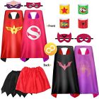 Reversible Superhero capes with masks and dress up skirts for kid birthday party
