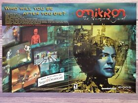 Omikron The Nomad Soul PC Dreamcast Game 2000 Vintage Promo Ad Art Print Poster