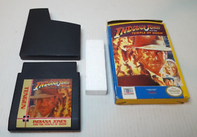 1988 Indiana Jones Temple of Doom NES Nintendo Game Cartridge Box & Styrofoam