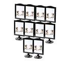 10 Pack Vertical Table Number Holders Photo Frame 4x6 Double Sided Sign Frames D