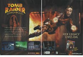 Tomb Raider Chronicles anuncio impreso/póster arte Playstation Dreamcast PC caja grande (C)