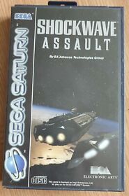 Sega Saturn SHOCKWAVE ASSAULT, tested - working with manual and box PAL