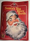 Vintage CHRISTMAS Santa’s Big Busy Book Merrigold Coloring & Activity Book 1988