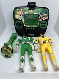VTG 1995 Power Ranger Lot. Game/watch/2 Figures Green/ Yellow