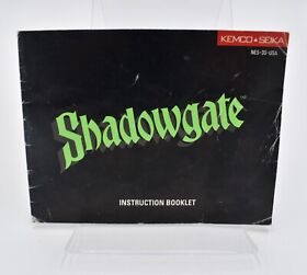 Authentic Original Nintendo NES Shadowgate Manual Only! Instruction booklet
