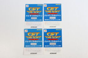 Lot of 4 Sega Saturn KONAMI Get the Soft Prize Campaign Scratch Unscratched RARE