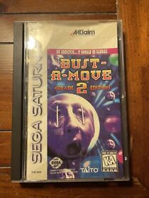 Bust-A-Move 2: Arcade Edition (Sega Saturn, 1996) Case, Disc, Insert Included
