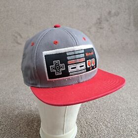Nintendo NES Baseball Cap Grey Snap Back One Size Controller Flat Brim