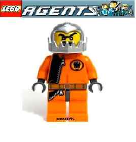  LEGO Agents Break Jaw Minifigure 8632 8633 8636 Speedboat Rescue Minifig new