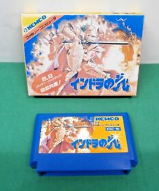 NES -- INDRA NO HIKARI -- with fake box. RPG. Famicom. Japan game. 10142