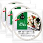 Best of Thailand [Round] White Rice Paper Wraps 3 Pack | Perfect for Fresh Rolls
